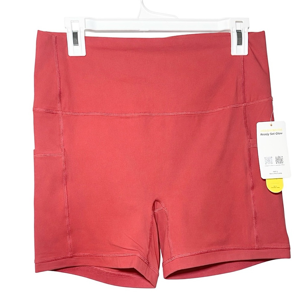 Glowmode 4.3" FeatherFit Anti-Slip Pocket Women’s High-Rise Athletic Bike Shorts - Picture 2 of 16